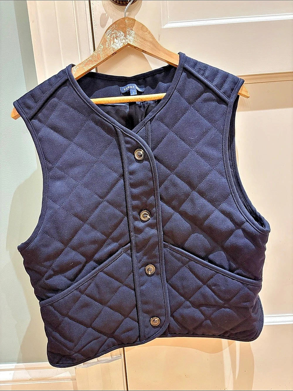 Soeur Ulla Quilted Vest Blue Size (us women 6-8)